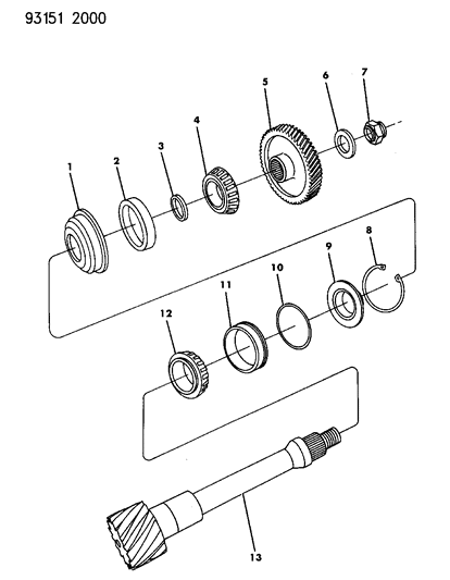 1993 Chrysler Town & Country Shaft - Transfer Diagram 2