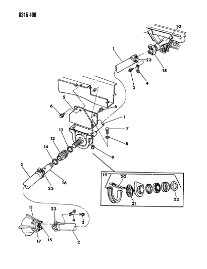 1988 Dodge Ram Wagon Shaft Propeller Single And 2 Piece And Universal Joint Diagram
