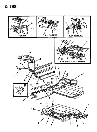 1990 Chrysler New Yorker Fuel Lines Diagram