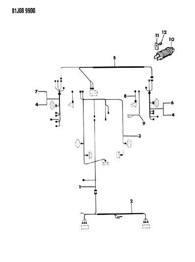 1986 Jeep Comanche Wiring - Body Diagram