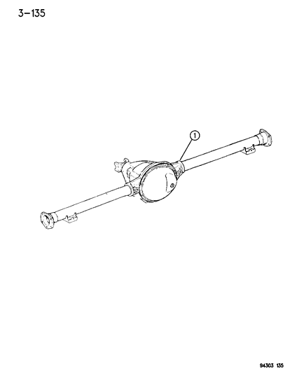 1995 Dodge Ram Wagon Axle Assembly, Rear Diagram 3