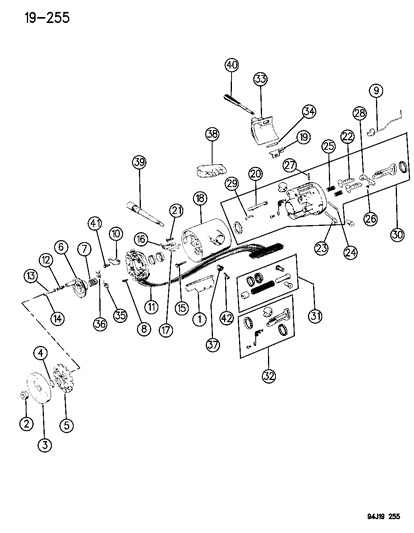 1994 Jeep Cherokee Housing - Steering Column Upper Diagram 3