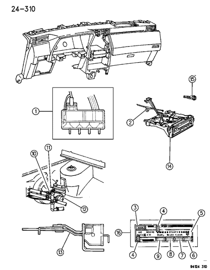 1995 Dodge Spirit Control - Air Conditioner Diagram