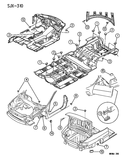 1996 Chrysler Sebring Convertible Plugs Floor Pan Diagram