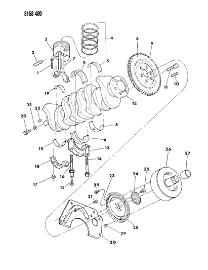 1988 Dodge 600 Plate-Drive Plate Diagram for 4446309