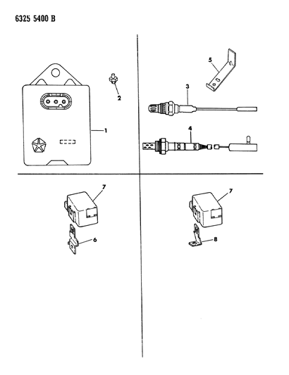 1986 Dodge Ram Van Emission Controls And Switches Diagram