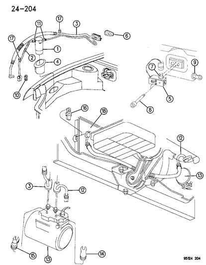 1995 Dodge Neon COMPRES0R-Air Conditioning Diagram for R4874535