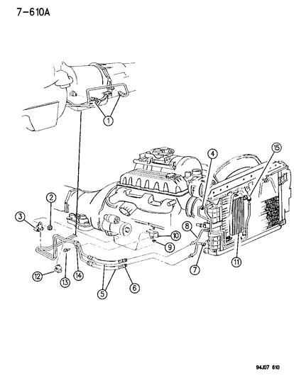 1996 Jeep Grand Cherokee Tube-Trans Aux O/C-Press Diagram for 52079590