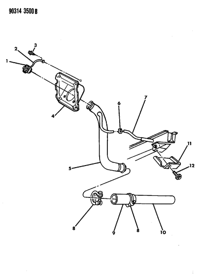 1993 Dodge Ram Van Fuel Tank Filler Tube Diagram