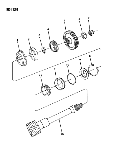 1989 Dodge Caravan Shaft - Transfer Diagram 2