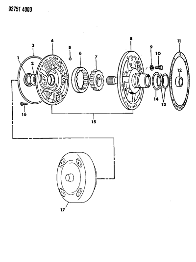 1993 Dodge Stealth Oil Pump & Torque Converter Diagram