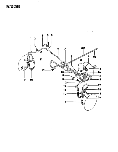 1994 Dodge Stealth Brake Lines & Hoses, Front Diagram 2