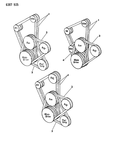 1987 Dodge Dakota Drive Belts Diagram 2