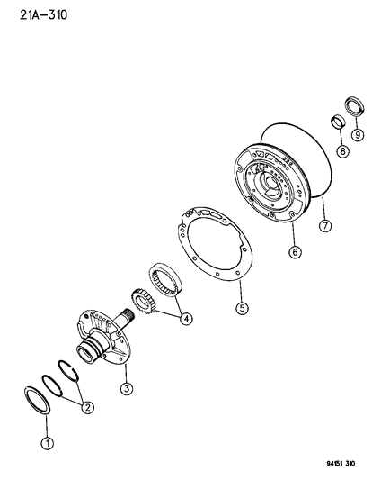 1995 Dodge Caravan Oil Pump With Reaction Shaft Diagram 1