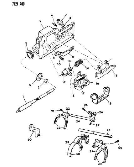 1987 Dodge Grand Caravan Controls, Internal Diagram