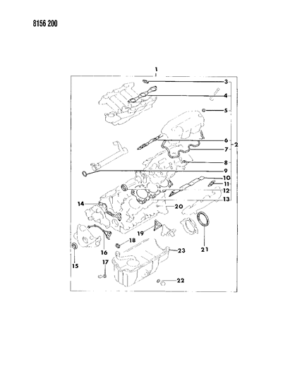 1988 Chrysler New Yorker Engine Gasket Sets Diagram