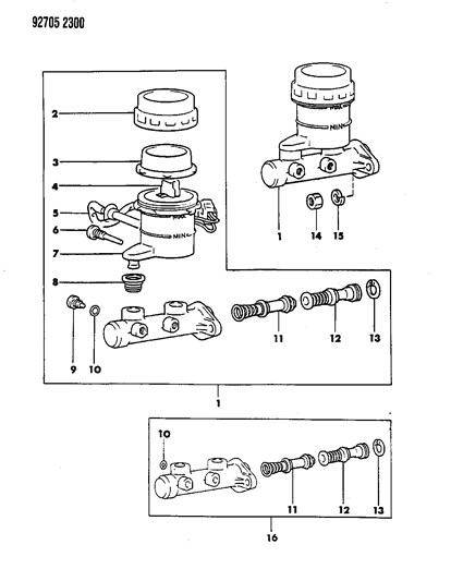 1993 Dodge Ram 50 Master Cylinder Diagram