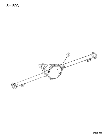 1994 Dodge Ram 2500 Axle Assembly, Rear Diagram 1