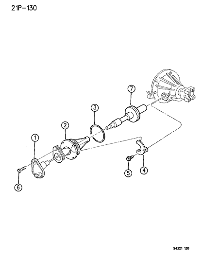 1995 Dodge Ram 1500 Speedometer Pinion & Housing Diagram