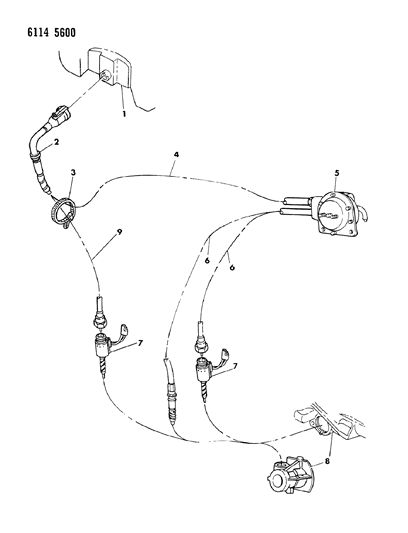 1986 Chrysler LeBaron Speed Control Cables Diagram