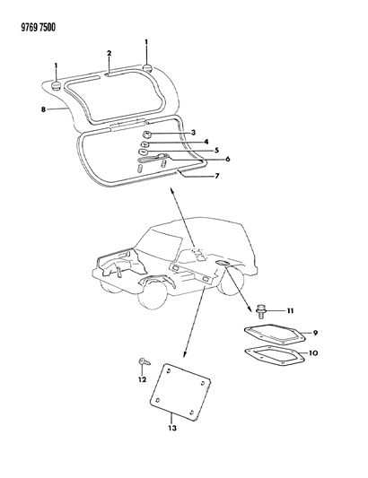 1989 Dodge Raider Tool Box Diagram