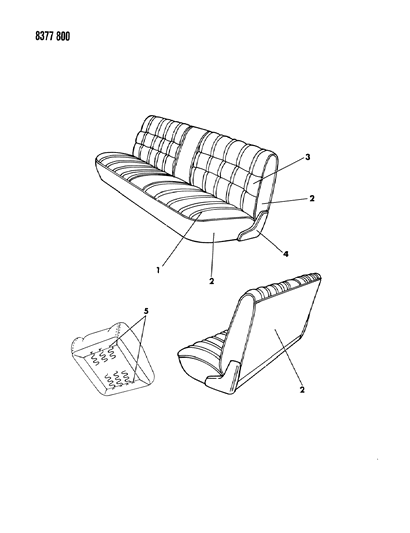 1989 Dodge Dakota Front Seat Diagram 3