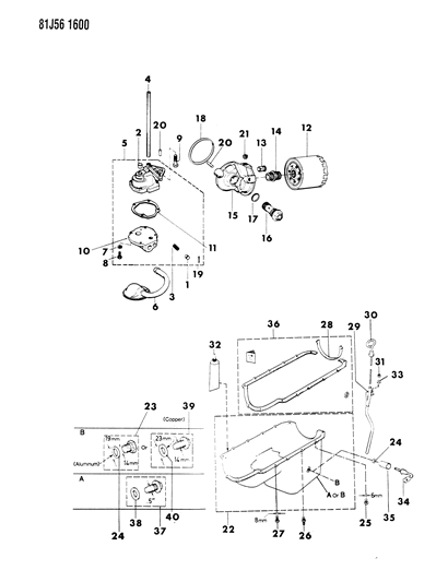 1984 Jeep Cherokee Gasket-Oil Pump Cover Diagram for 83500831
