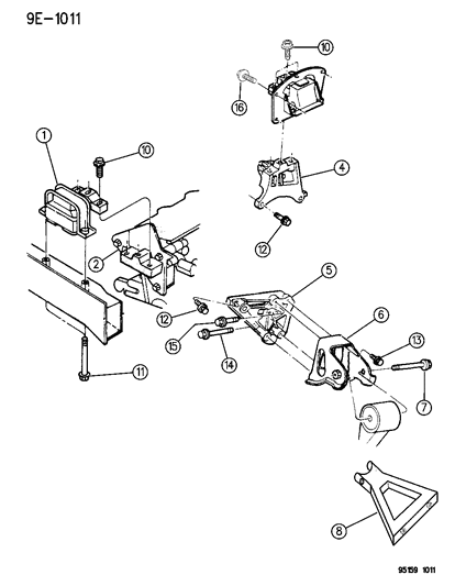 1995 Dodge Stratus Engine Mounts Diagram 2