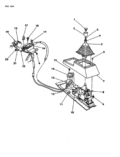 1984 Dodge Caravan Controls, Gearshift Diagram