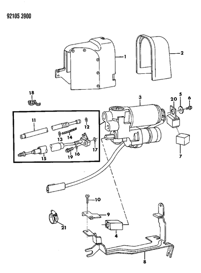 1992 Chrysler Imperial Filter-Brake Anti-Lock Return Hose Diagram for 4485948