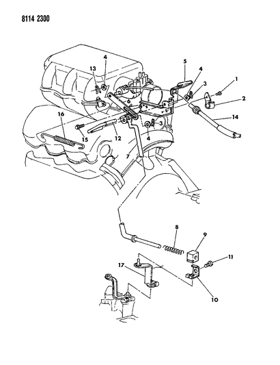 1988 Chrysler Fifth Avenue Throttle Control Diagram 1