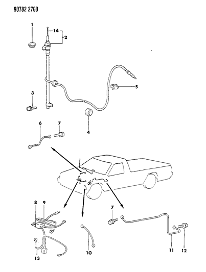 1990 Dodge Ram 50 Antenna Diagram