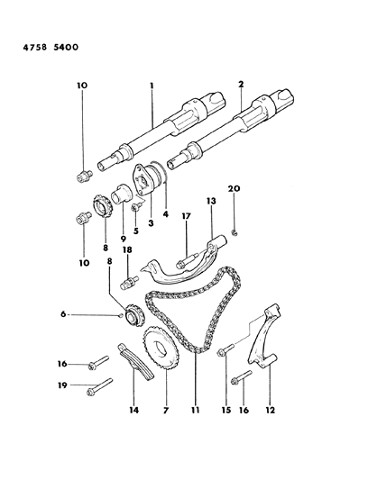 1984 Dodge Colt Shafts - Balance Diagram