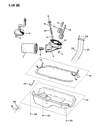 1988 Jeep Grand Wagoneer Engine Oiling Diagram