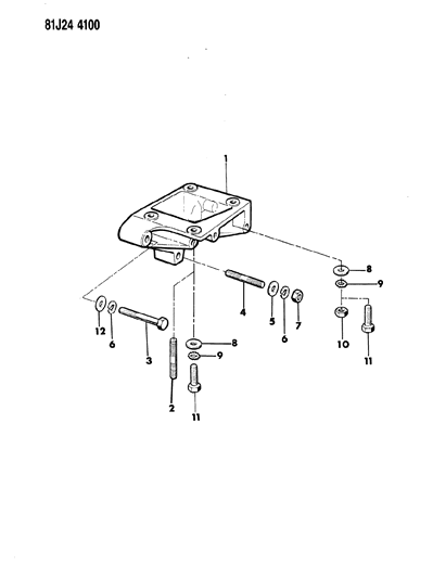 1985 Jeep J10 Compressor & Mounting Diagram 5