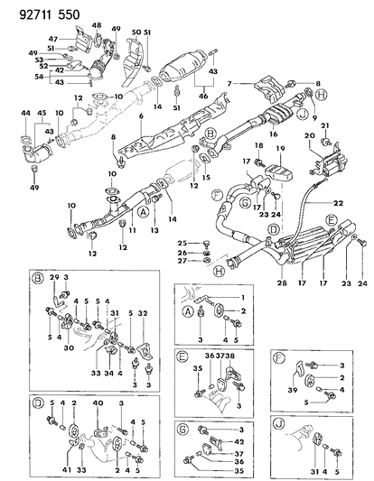 1994 Dodge Stealth Bolt-HEXAGON FLANGE Head Diagram for MD067956