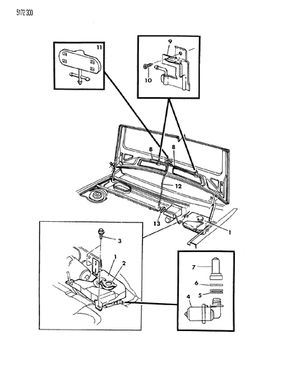 1985 Dodge Omni Windshield Washer System Diagram