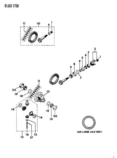 1986 Jeep Comanche Differential & Gears Diagram 2