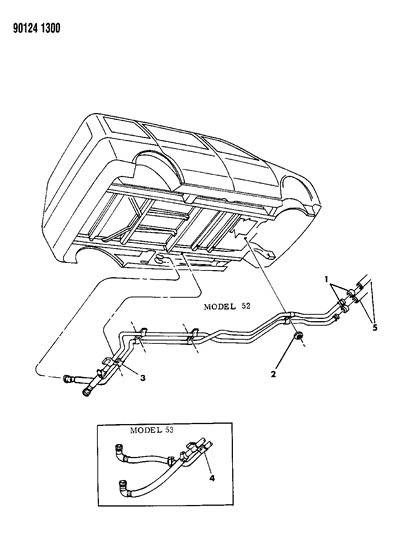 1990 Dodge Caravan Plumbing - Heater Auxiliary Diagram