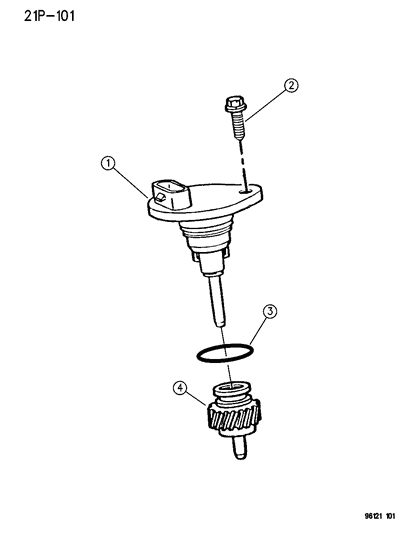 1996 Dodge Neon Pinion , Speedometer Diagram