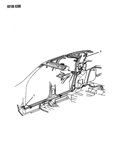 1990 Chrysler LeBaron Sedan Wiring - Body & Accessories Diagram