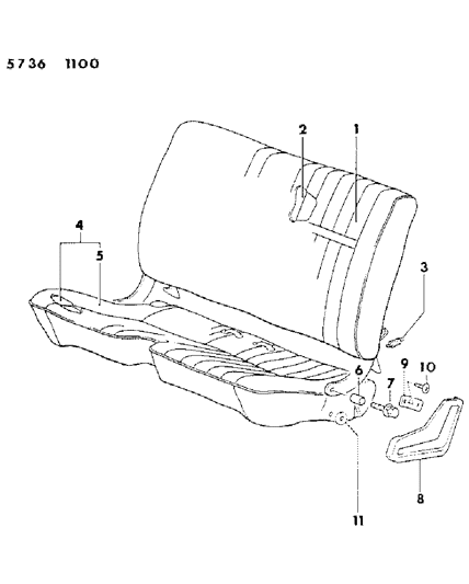 1985 Dodge Ram 50 Seat Bench Diagram