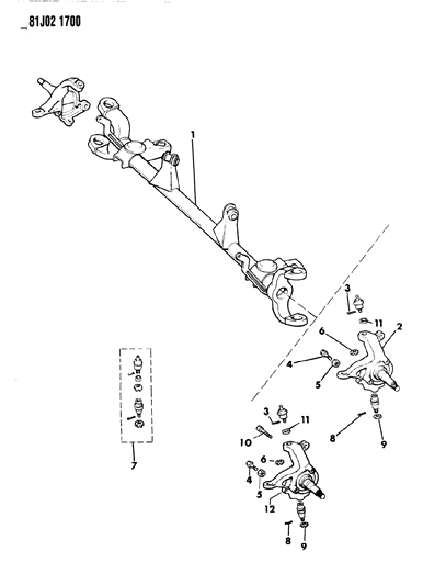 1984 Jeep Cherokee Housing - Front Axle Diagram 3