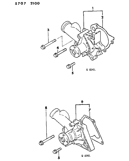 1985 Dodge Colt Bolt-HEXAGON FLANGE Head Diagram for MF140028