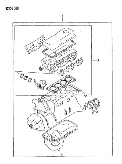 1992 Dodge Colt Engine Gasket Sets Diagram 4