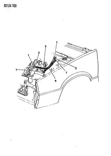 1992 Chrysler LeBaron Plumbing - Heater Diagram 2