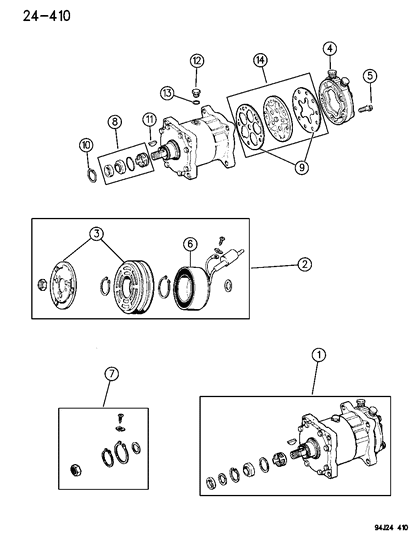 1995 Jeep Cherokee Compressor, Air Conditioning Diagram 2