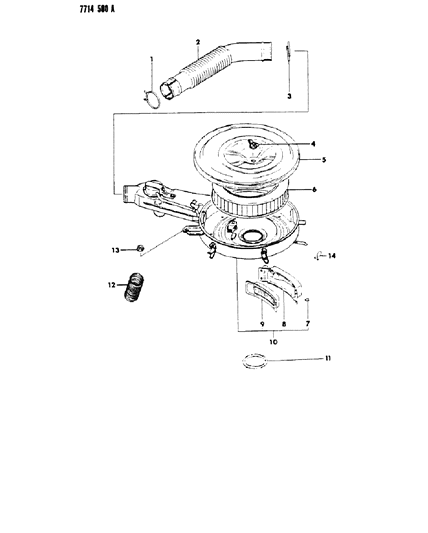 1987 Dodge Ram 50 Air Cleaner Diagram