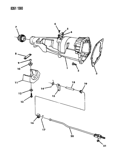 1989 Dodge W350 Extension, Weight & Parking Sprag Diagram