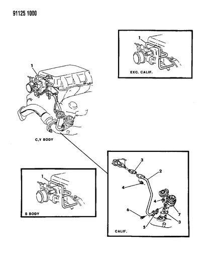 1991 Dodge Dynasty EGR System Diagram 2